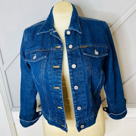 🚨Final Sale Lauren Jeans Co Denim Trucker Jacket Authentic Dry Goods Lined Small - Picture 3 of 9